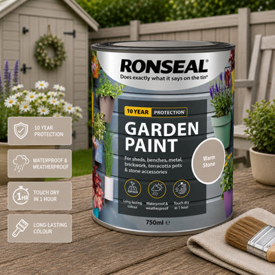 SuperGift.com Ronseal Garden Paint Warm Stone 750Ml from B&Q