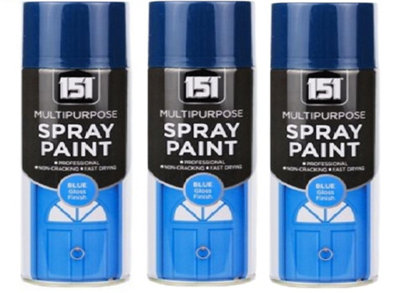 SuperGift.com 3 X 151 Blue Gloss Paint 400Ml Multi-Surface  Paint For DiyRestorationDecorative Projects & Surface Finishing from B&Q