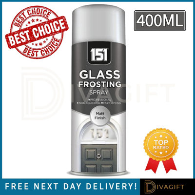 SuperGift.com 151 Glass Frosting Spray 400Ml Frosted Glass Effect Spray For WindowsDoorsDecorative Glass & Privacy Applications from B&Q