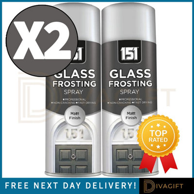 SuperGift.com 2 X 151 Glass Frosting Spray 400Ml Frosted Glass Effect Spray For WindowsDoorsDecorative Glass & Privacy Applications from B&Q