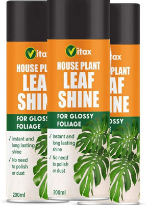 B&Q -  3 X Vitax House Plant Leaf Shine Liquid 200Ml Indoor Plant Leaf Care Treatment For HouseplantsFoliage Enhancement & Plant Mainte