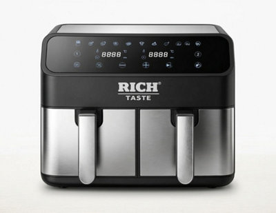 B&Q -  9L Dual Basket Air Fryer With Digital Touch Controls