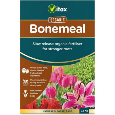 B&Q -  Vitax Bonemeal 2.5Kg Organic-Based Fertiliser For FlowersRosesShrubsTreesFruitVegetables & Healthy Root Development