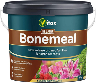 B&Q -  Vitax Bonemeal 5Kg Organic-Based Fertiliser For FlowersRosesShrubsTreesFruitVegetables & Healthy Root Development