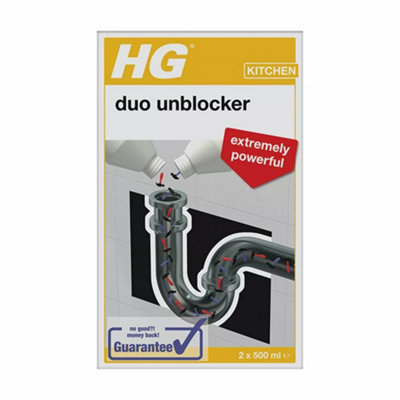 SuperGift.com Hg Duo Unblocker Professional Two Component Drain Cleaner Set 2 X 500Ml from B&Q