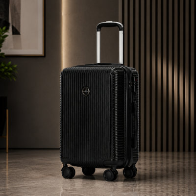 SuperGift.com Black Hard Shell Expandable Suitcase 20" With Tsa Lock from B&Q