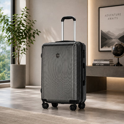 SuperGift.com Grey Hard Shell Expandable Suitcase 24" With Tsa Lock from B&Q