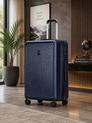 SuperGift.com Navy Blue Hard Shell Expandable Suitcase 28" With Tsa Lock from B&Q