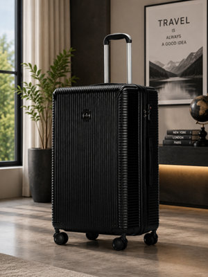 SuperGift.com Black Hard Shell Expandable Suitcase 28" With Tsa Lock from B&Q