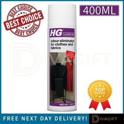 SuperGift.com Hg Odour Eliminator For Clothes Spray Fabric Freshener & Odour Neutraliser 400Ml from B&Q