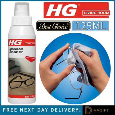 SuperGift.com 2 X Hg Glasses Cleaner Spray Streak Free Lens Cleaning Solution 125Ml from B&Q