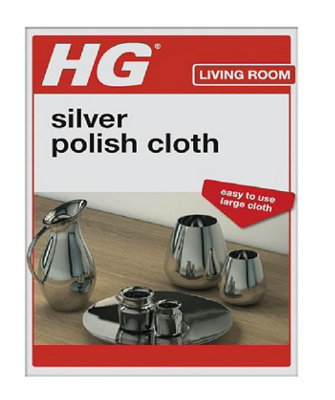 SuperGift.com Hg Silver Polish Cloth Silver Tarnish Remover & Shine Restoring Cleaning Cloth from B&Q