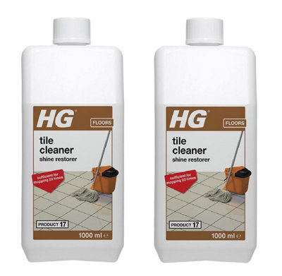 SuperGift.com 2X Hg Tile Cleaner & Shine Restorer Tile Floor Cleaner & Gloss Enhancer 1L from B&Q