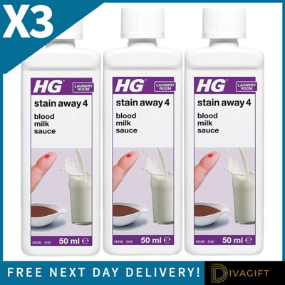 SuperGift.com 3X Hg Stain Away No. 4 Specialist Stain Remover Liquid 50Ml from B&Q