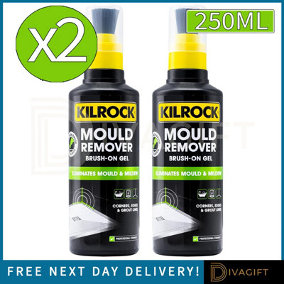 B&Q -  2X Kilrock Mould Remover Brush On Gel MouldMildew & Black Stain Cleaner 250Ml