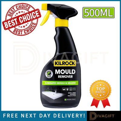 B&Q -  2X Kilrock Mould Remover Spray MouldMildew & Black Stain Cleaner 500Ml