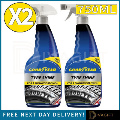 SuperGift.com 2X Goodyear Tyre Shine Tyre Care & Detailing Spray 750Ml