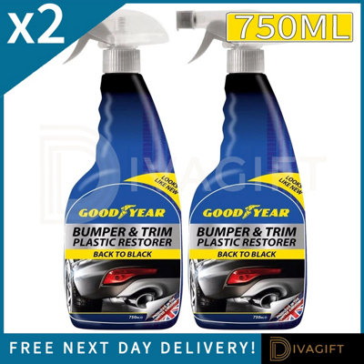 SuperGift.com 2X Goodyear Bumper & Trim Restorer Exterior Plastic & Trim Care Spray 750Ml