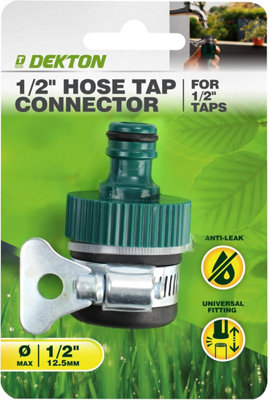 B&Q -  Dekton Snap-In Tap Adapter For 1/2" To 3/4" Garden Hose Connectors