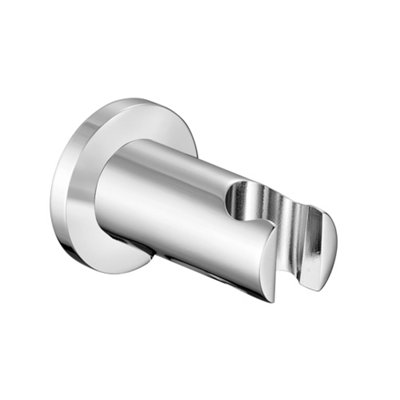 Enki Chrome Modern Traditional Bathroom Solid Brass Polished Wall Mounted Round Handset Holder Shower Head Mixer Parking Bracket from B&Q