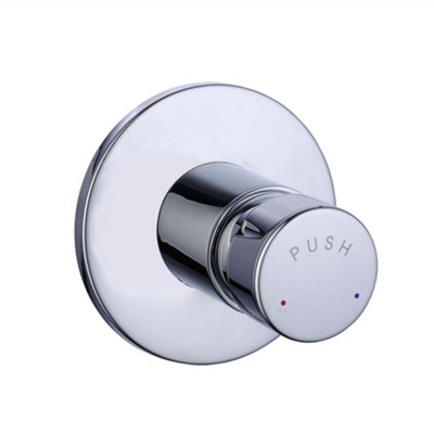 Enki Vision Chrome Modern Bathroom Solid Brass Self-Closing Time & Temp Adjustable Non-Concussive Concealed Shower Mixer Valve from B&Q