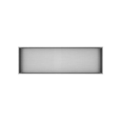 Enki Stainless Steel Recess Bathroom Shelf No Tile Wall Niche For Storage Overmount InstallationBrushed Steel Sn05 from B&Q