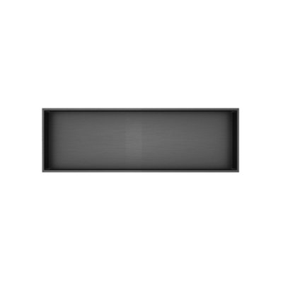 Enki Stainless Steel Recess Bathroom Shelf No Tile Wall Niche For Storage Overmount Installation Gunmetal Grey Sn06 from B&Q