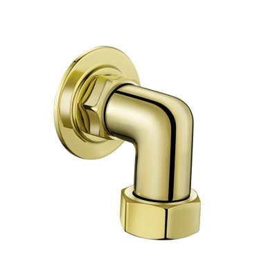 Enki Gold Traditional Classic Bathroom Solid Brass Durable 3/4" Water Inlet Return To Wall Bend For Downton Shower Elbow Connector from B&Q
