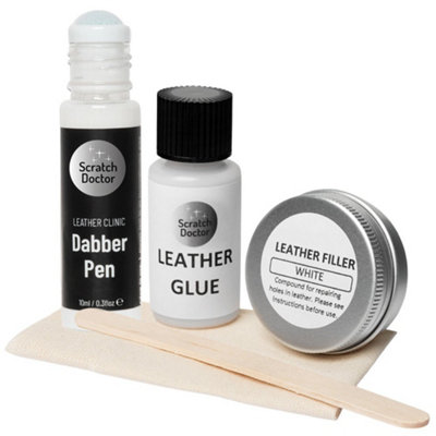 The Scratch Doctor Scratch Doctor Compact Leather Repair Kit For Small RepairsRipsTears And Holes White from B&Q