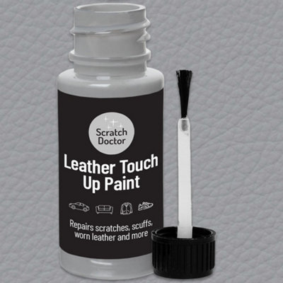 B&Q -  Leather Touch Up Paint Leather DyeLeather Paint With Brush 15Ml Light Grey