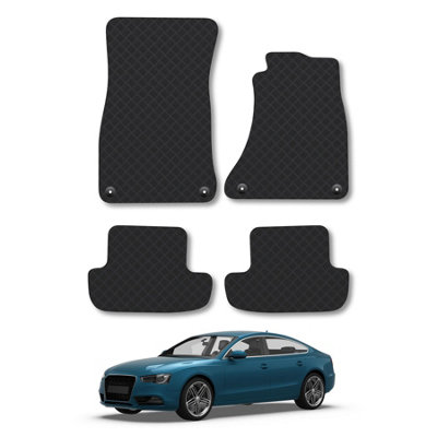 Car Mat Co Audi A5 (2006-2016) (Coupe  Cabriolet) Rubber Car Mats Heavy-Duty Tailored Fit from B&Q
