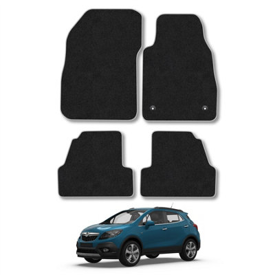 Car Mat Co Vauxhall Mokka 2012-2019 Car Mats Grey Trim Carpet Tailored  Easy Clean Clips from B&Q
