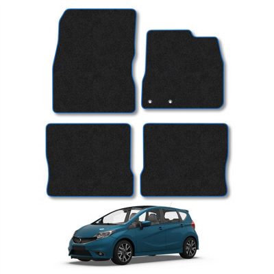 Car Mat Co Nissan Note 2013-2017 Car Mats Blue Trim Carpet Tailored  Easy Clean Clips from B&Q