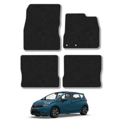 Car Mat Co Nissan Note 2013-2017 Car Mats Grey Trim Carpet Tailored  Easy Clean Clips from B&Q