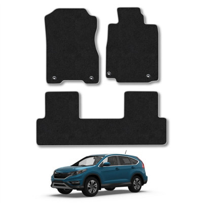 Car Mat Co Honda Cr-V 2012-2018 Car Mats Grey Trim Carpet Tailored  Easy Clean Clips from B&Q