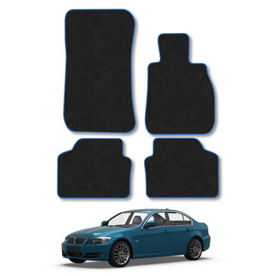 Car Mat Co Bmw 3 Series 2005-2013 (E90/e91) Car Mats Blue Trim Carpet Tailored  Easy Clean