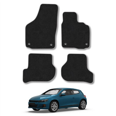 Car Mat Co Vw Scirocco 2008-2017 Car Mats Grey Trim Carpet Tailored  Easy Clean Clips from B&Q