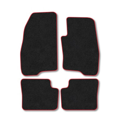 Car Mat Co Fiat Grande Punto 2006-2012 Car Mats Red Trim Carpet Tailored Fit Easy Clean from B&Q