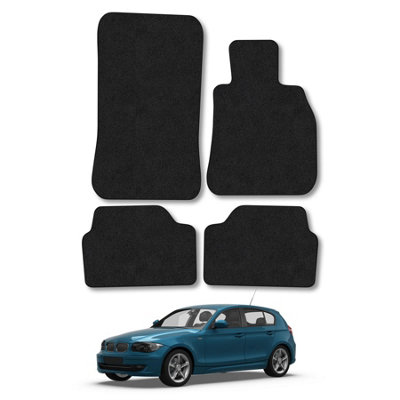 Car Mat Co Bmw 1 Series 2004-2011 (E87) Car Mats Black Carpet Tailored  Easy Clean Clips