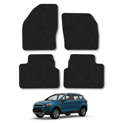 Car Mat Co Ford Kuga (2008-2012) Car Mats Black Carpet Tailored Fit Easy Clean from B&Q