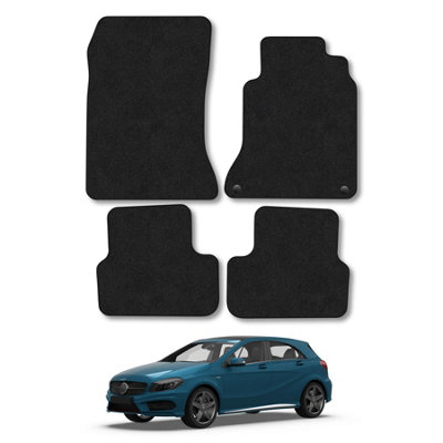 Car Mat Co Mercedes A-Class 2012-2018 (W176) Car Mats Black Carpet Tailored Fit Easy Clean from B&Q
