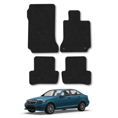 B&Q -  Mercedes C-Class 2007-2015 (W204) (Auto) (Saloon  Estate) Car Mats Carpet