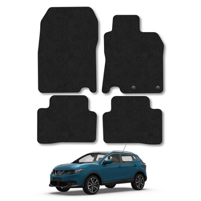 Car Mat Co Nissan Qashqai 2014-2021 Car Mats Black Carpet Tailored  Easy Clean Clips from B&Q