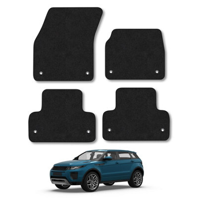 Car Mat Co Range Rover Evoque 2013-2019 Car Floor Mats Carpet Tailored Fit 4Pcs Set Black