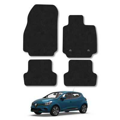 Car Mat Co Renault Clio (2012-2019) Car Mats Black Carpet Tailored Fit Easy Clean With Clip from B&Q