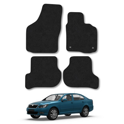 Car Mat Co Skoda Octavia 2008-2013 Car Mats Black Carpet Tailored Fit Easy Clean With Clips from B&Q