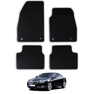 Car Mat Co Vauxhall Insignia 2008-2013 Car Mats Black Carpet Tailored  Easy Clean Clips from B&Q