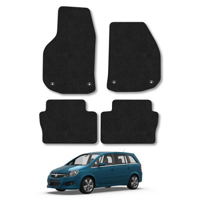 Car Mat Co Vauxhall Zafira B 2006-2014 Car Mats Black Carpet Tailored  Easy Clean Clips from B&Q