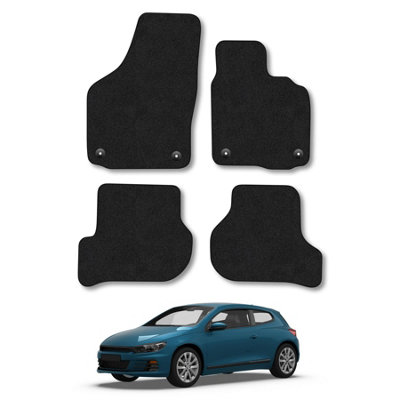 Car Mat Co Vw Scirocco (2008-2017) Car Mats Black Carpet Tailored Fit Easy Clean With Clips from B&Q
