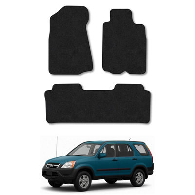 Car Mat Co Honda Cr-V (2002-2006) Car Mats Black Carpet Tailored Fit Easy Clean from B&Q